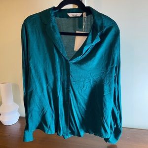 & Other Stories Green Snakeskin Top #NWT
